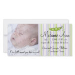 Sweet Baby Pea Photo Birth Announcements Picture Card