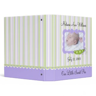 Sweet Baby Pea Photo Keepsake Binder binder