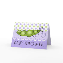 Sweet Baby Pea Shower Invitation cards