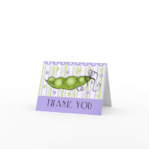 Sweet Baby Pea Thank You Note cards