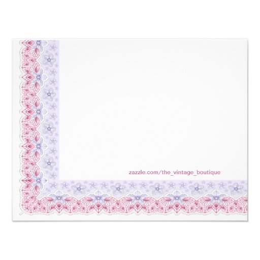 Sweet Baby Pink and Purple Baby Shower Custom Invites