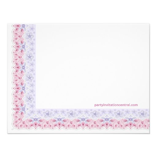 Sweet Baby Pink and Purple Baby Shower Custom Invites