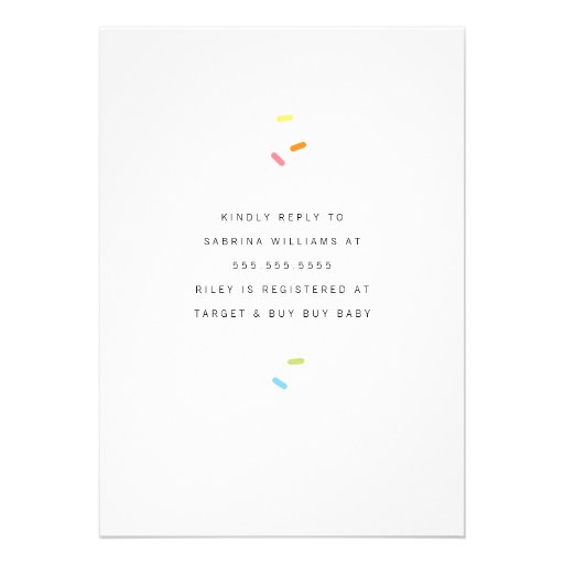 Sweet Baby Sprinkle Invite