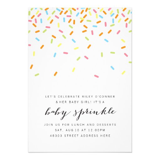 Sweet Baby Sprinkle Invite (front side)