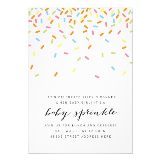 Sweet Baby Sprinkle Invite