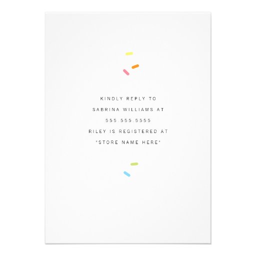 Sweet Baby Sprinkle Invite