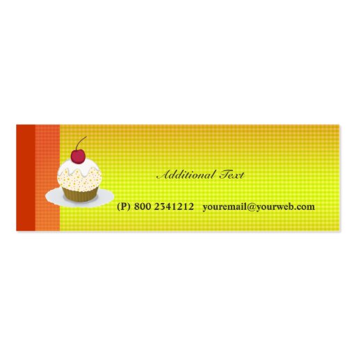 Sweet Bakery Cake Cupcakes & Confections Business Cards (back side)