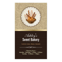 Sweet Bakery Shop - Breads Rolls Cupcakes Dessert Business Card Template