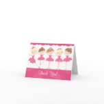 Sweet Ballerina Dance Birthday Thank You Note cards