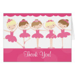 Sweet Ballerina Dance Birthday Thank You Note Card
