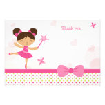 Sweet ballerina girl's birthday thank you card