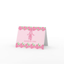Sweet Ballerina Slipper Thank You Note Greeting Card