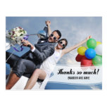 Sweet Banner Wedding Thank You Card postcards