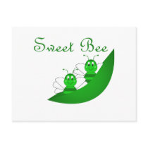 Sweet Bee Twins Postcard by bugspot Sweet Bee Twins Postcard