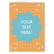 SWEET BIRD INVITATION CARD ORANGE cards
