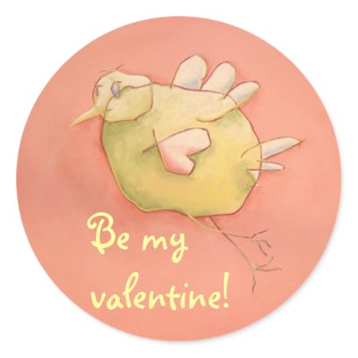 Sweet Birdie Valentine Stickers by CreativeOutletLabs. Your classmates will love these sweet stickers from you this year. Personalise the design with your 