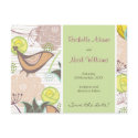 Sweet Birds Floral Pattern Save The Date Postcard
