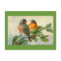 Sweet Birds Vintage Postcard Print Card Invitation