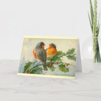 Sweet Birds Vintage Postcard Print Cards