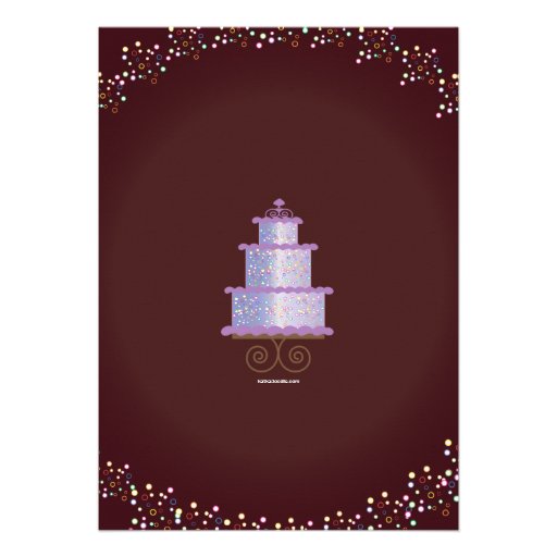 Sweet Birthday Cake Birthday Party Invitation
