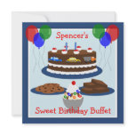 Sweet Birthday Treats Buffet Party Personalized Invite