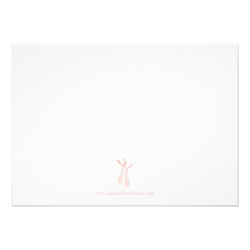 Sweet blonde ballet girl birthday party invitation