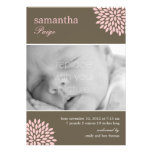 Sweet Bloom Baby Girl Birth Announcement invitations