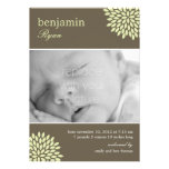 Sweet Bloom Baby Neutral Birth Announcement invitations