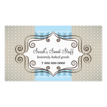 Sweet Blue and Polka Dots Business Card Templates