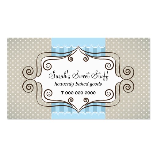 Sweet Blue and Polka Dots Business Card Templates