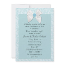 Sweet Blue Couple's Baby Shower Invitation