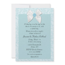 Sweet Blue Couple's Baby Shower Invitation