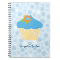 Sweet Blue Cupcake Notebook