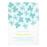 Sweet Blue Daisies Chic Fun Bridal Shower Party Announcement