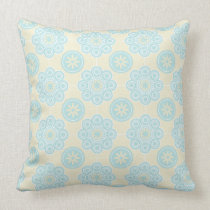 Sweet Blue Floral Pillow pillows