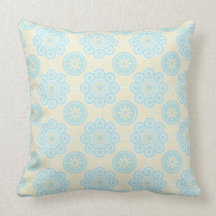 Sweet Blue Floral Pillow