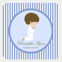 Sweet Boy First Holy Communion Sticker Blue