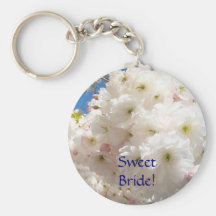 Sweet Bride! keychain Pink White Flower Blossoms