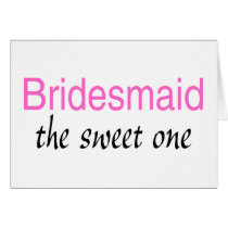 Sweet Bridesmaid Greeting Cards