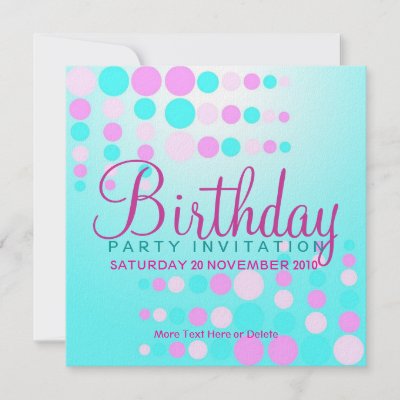 Sweet Bubbles Party / Birthday Invitation invitation