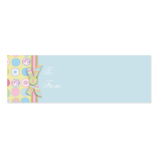 Sweet Bunny Skinny Gift Tag 2 Business Card Template (front side)