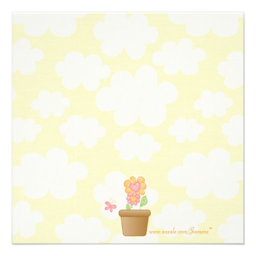 Sweet butterfly garden birthday party invitation