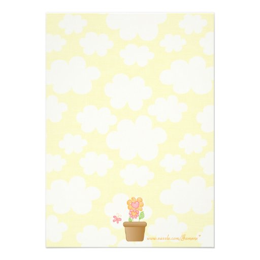 Sweet butterfly garden birthday party invitation
