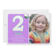 Sweet Buzzy Bee Two Year Photo Invite 2