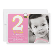 Sweet Buzzy Bee Two Year Photo Invite