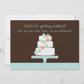 Sweet Cake Bridal Shower Invitation invitation
