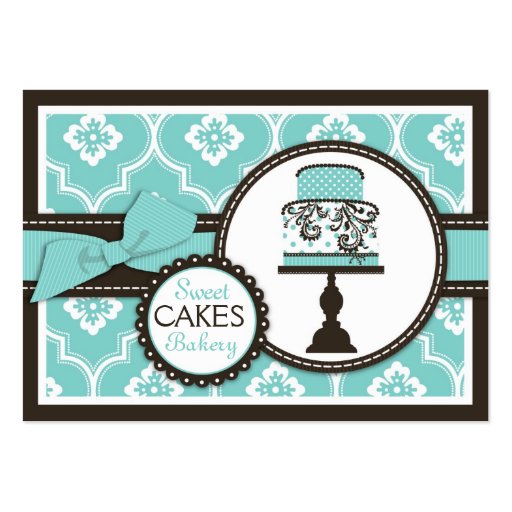 Sweet Cake Business Card Turq (front side)