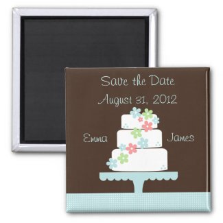 Sweet Cake Save the Date Magnet