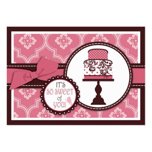 Sweet Cake TY Gift Tag Business Card Template