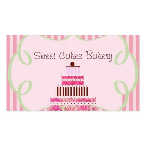 Sweet Cakes Business Card (front side)